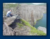 Larry above Dark Lake