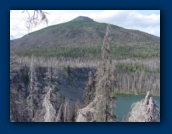 Olallie Butte over Dark Lake