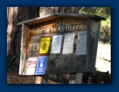 The check-in station
Trail permit required ($5)