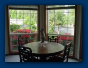 Rhododendrons at
dining room window